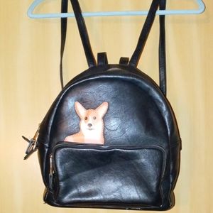 Vegan leather Corgi mini backpack